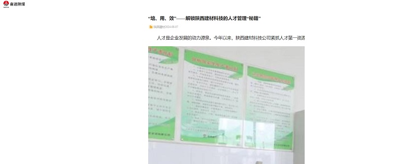 奮進陜煤、陜煤集團官網(wǎng) | “培、用、效”——解鎖陜西建材科技的人才管理“秘籍”